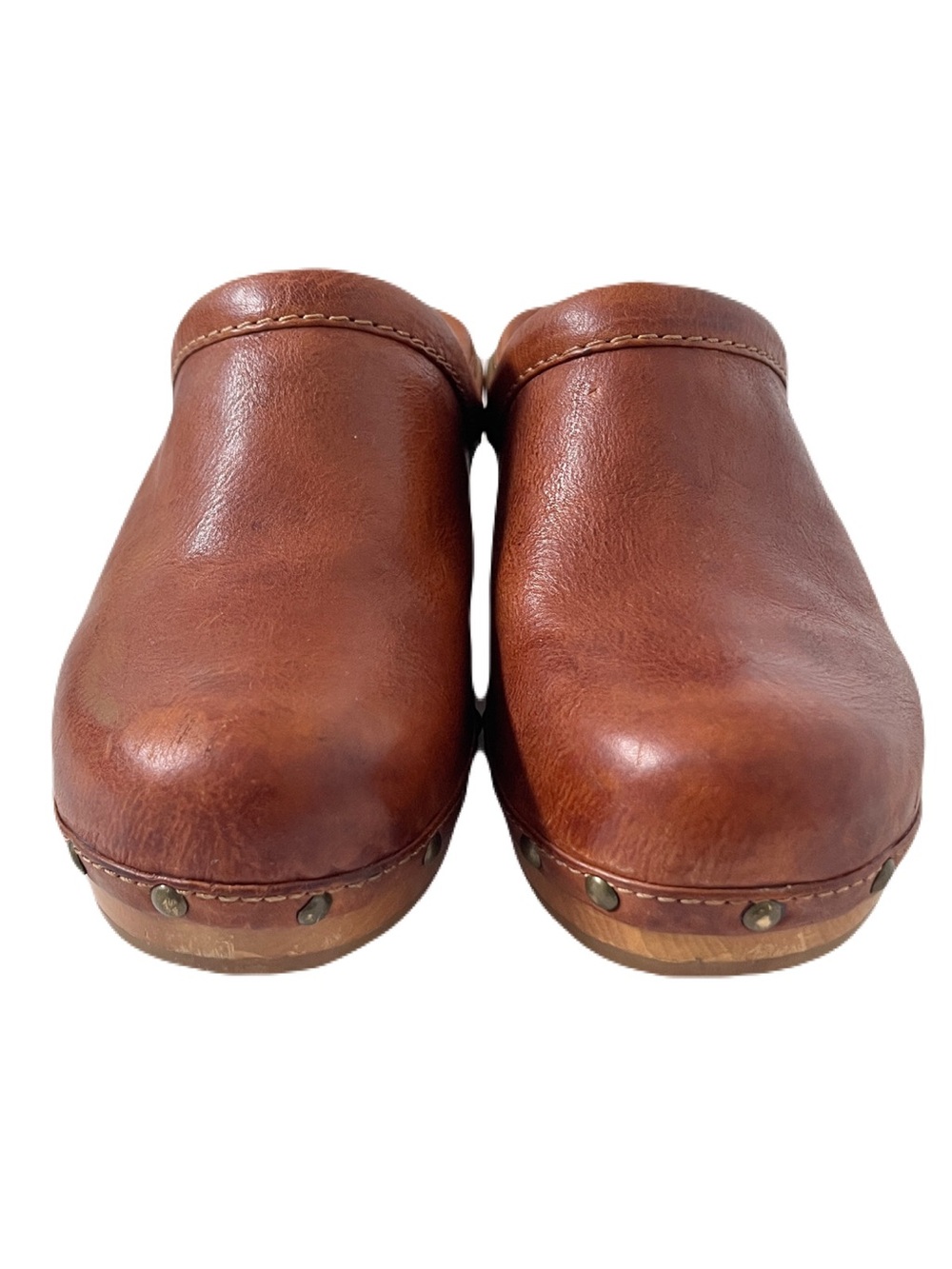 Frye Tan Brown Leather ‘Clara Campus’ Clogs, Size 7 - Picture 3 of 8
